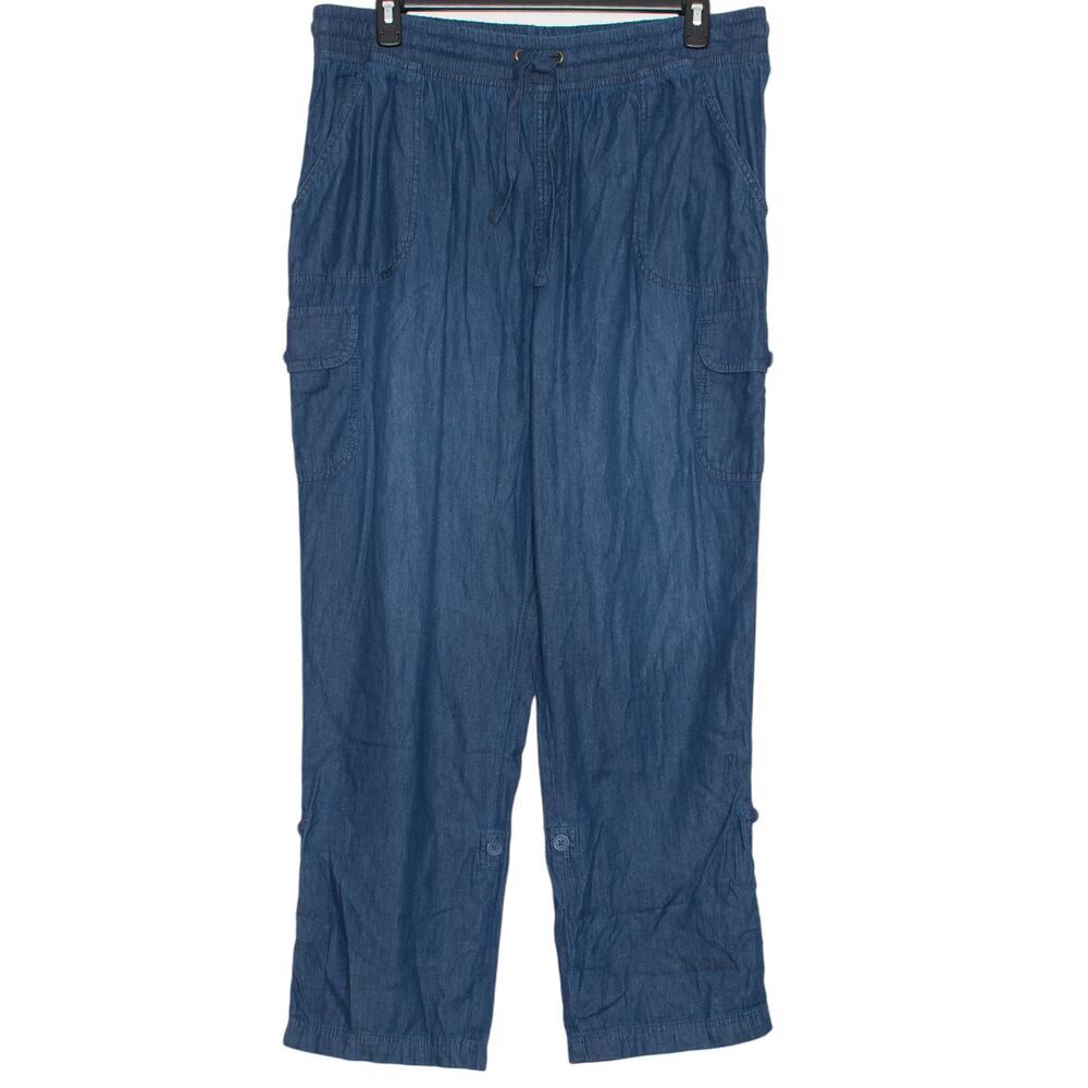 NEW Catherines Pants Cargo Pull On Convertible Y2K Gorpcore Streetwear Blue 18W